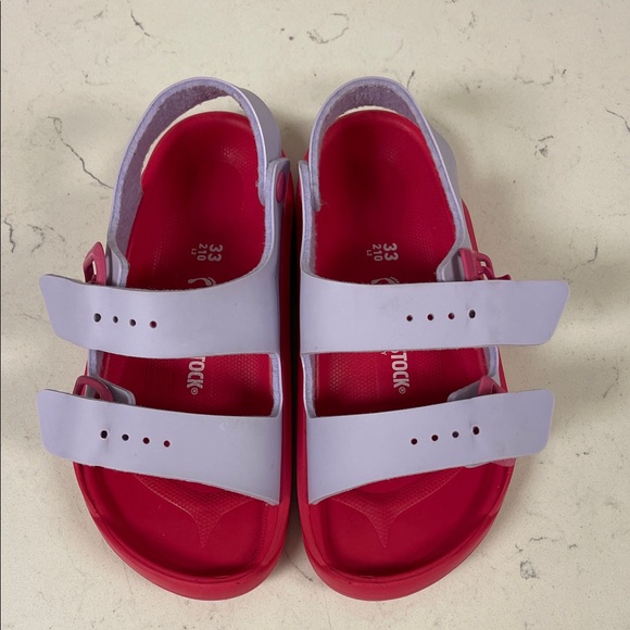 Birkenstock Mogami Birko-Flor Size US 2 Euro 33 Pink & Purple Sandals - Picture 2 of 16